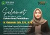 Selamat atas diraihnya gelar Doktor, Dr. Khulaimata Zalfa, S.Psi., M.Pd Selamat atas diraihnya gelar Doktor, Dr. Khulaimata Zalfa, S.Psi., M.Pd