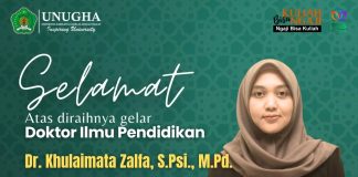 Selamat atas diraihnya gelar Doktor, Dr. Khulaimata Zalfa, S.Psi., M.Pd Selamat atas diraihnya gelar Doktor, Dr. Khulaimata Zalfa, S.Psi., M.Pd